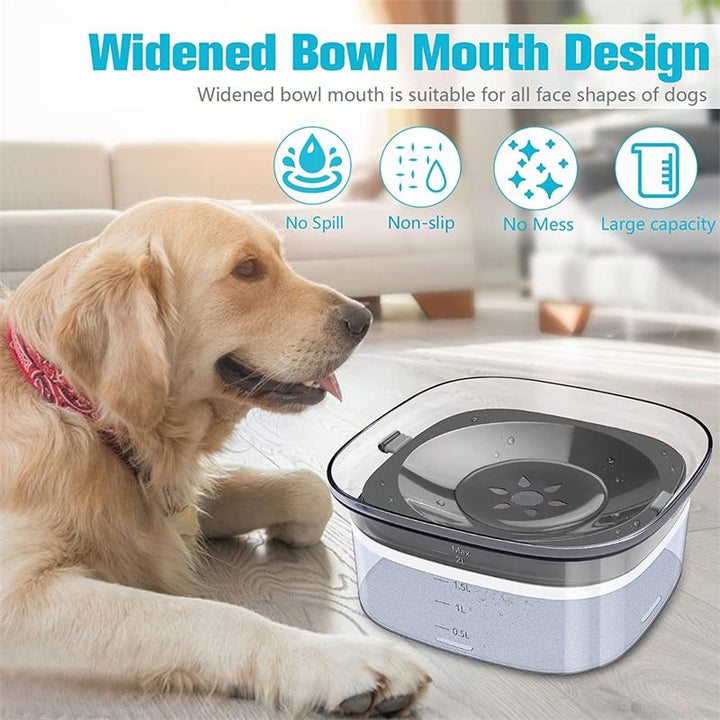 2L Spill-Proof Dog &amp; Cat Water Bowl