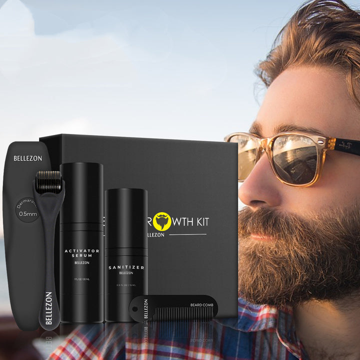 Beard Growth Liquid &amp; Care Set