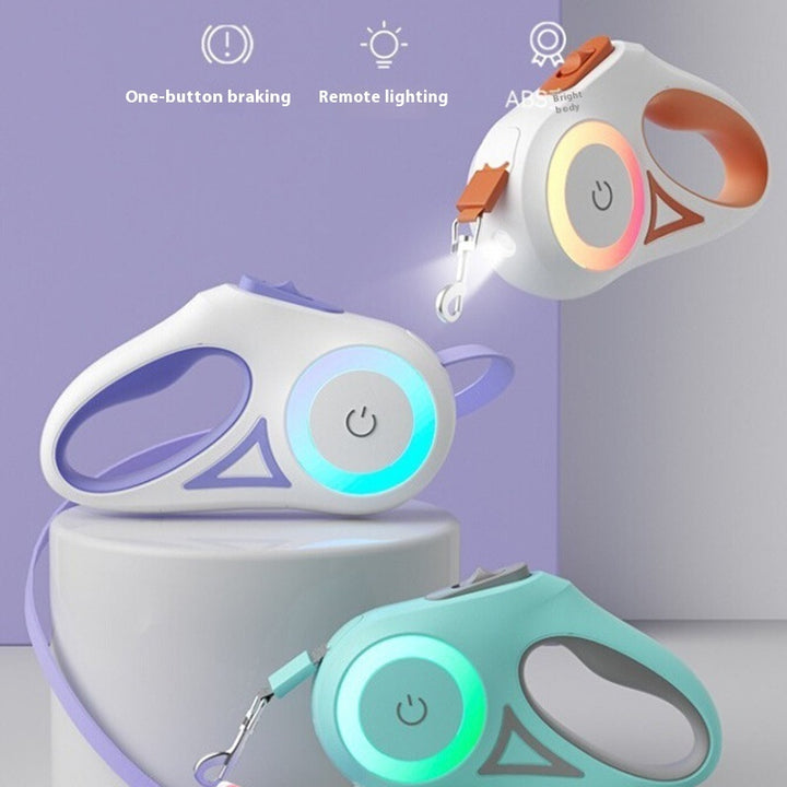 Retractable Dog Leash with LED Spotlight