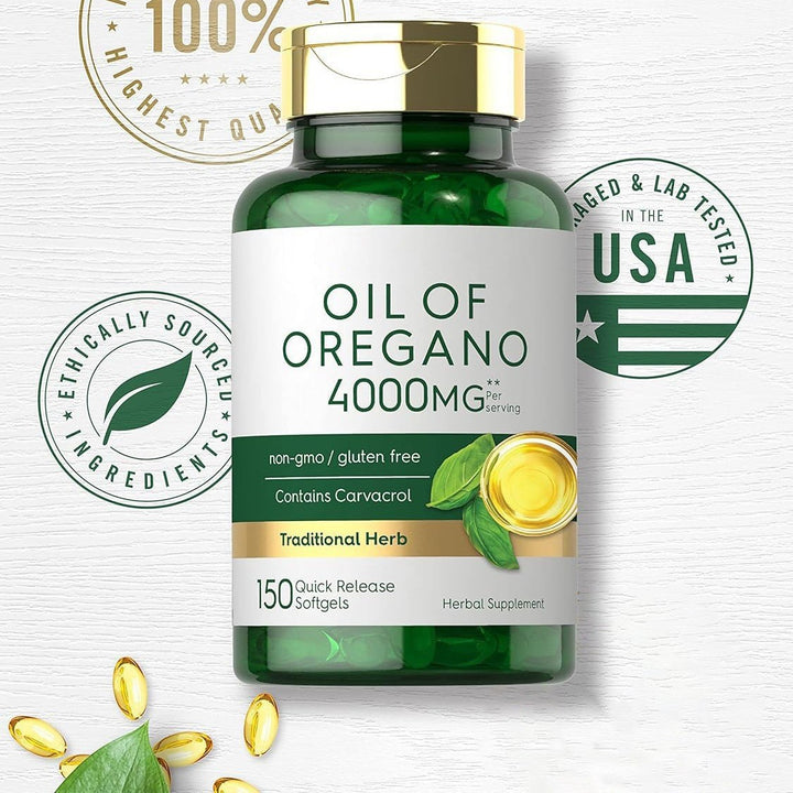 Oregano Oil Dietary Supplement Capsules
