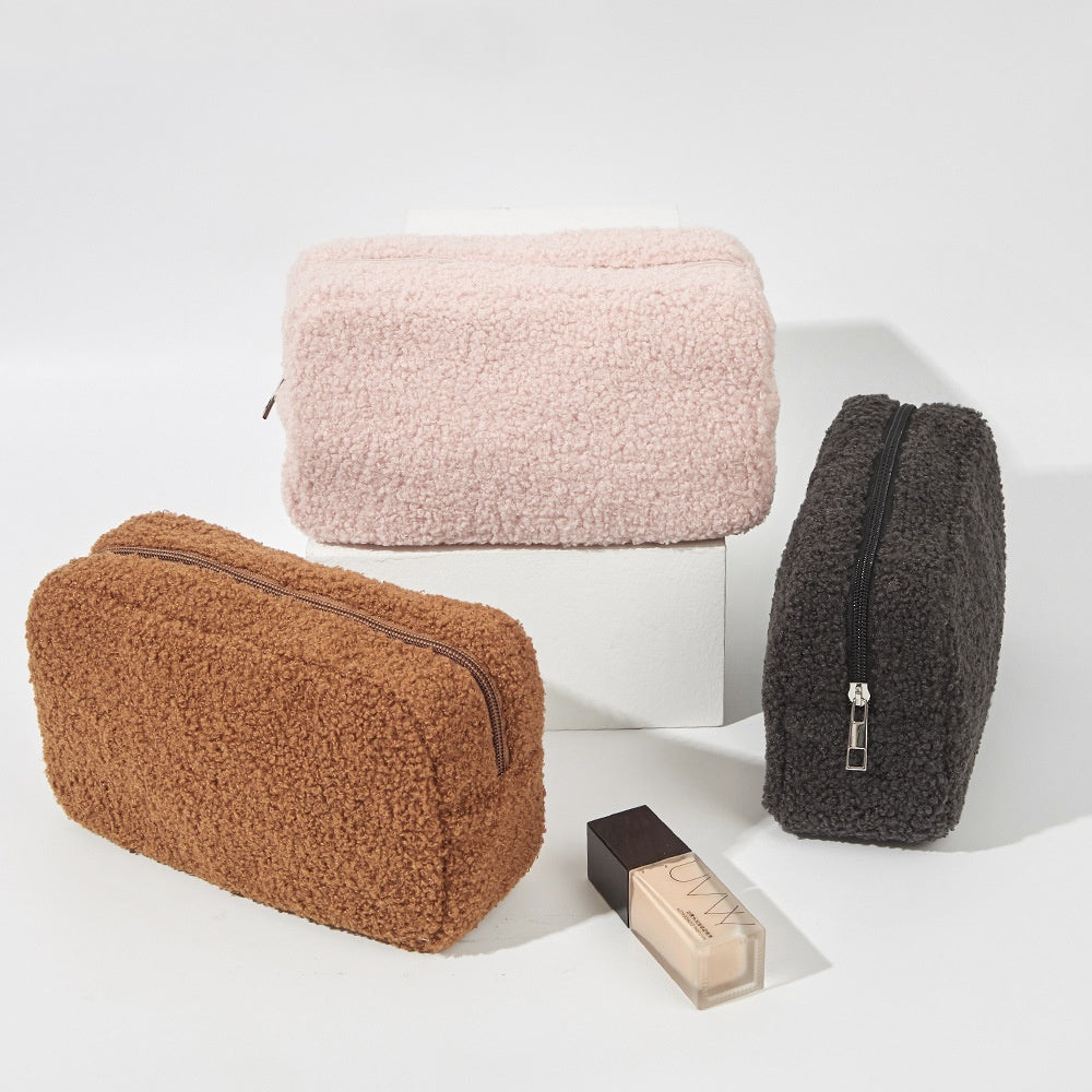 Velvet Plush Skincare Storage Bag
