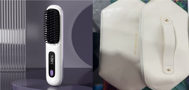 Wireless 2-in-1 Hair Straightener &amp; Curler Brush
