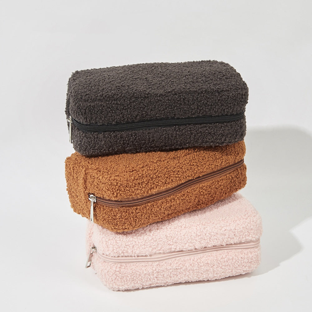 Velvet Plush Skincare Storage Bag