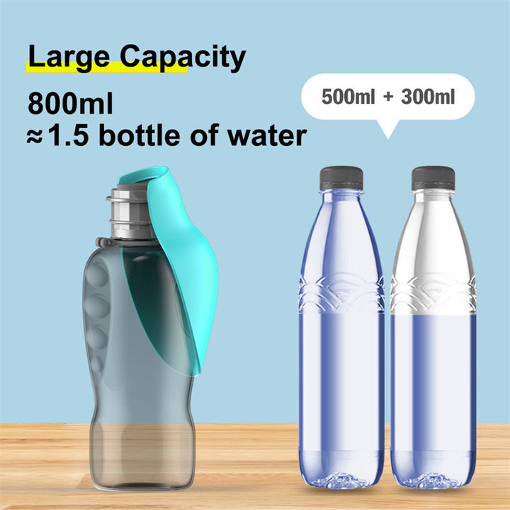 800ml Portable Dog Water Bottle &amp; Bowl