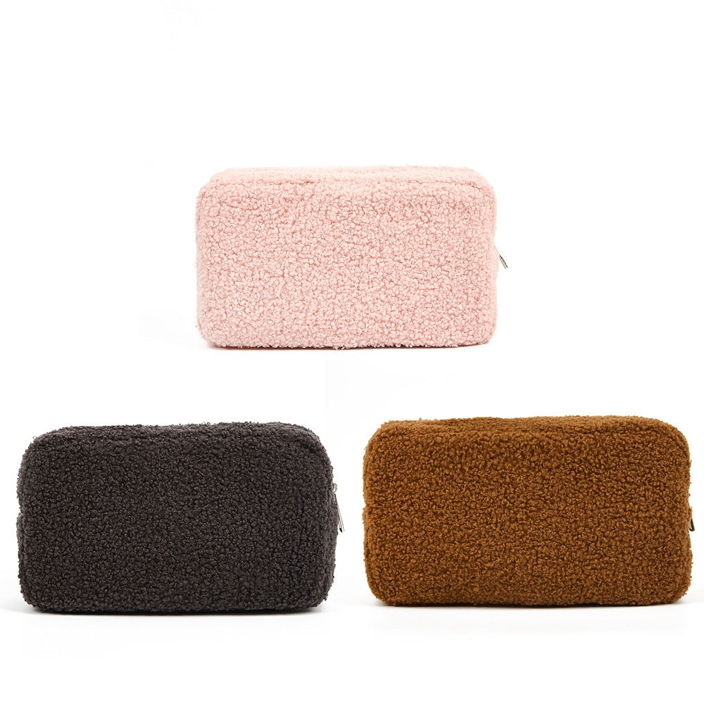 Velvet Plush Skincare Storage Bag