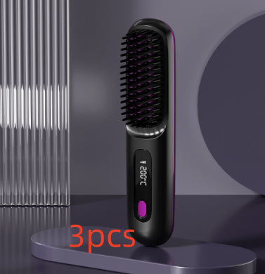 Wireless 2-in-1 Hair Straightener &amp; Curler Brush