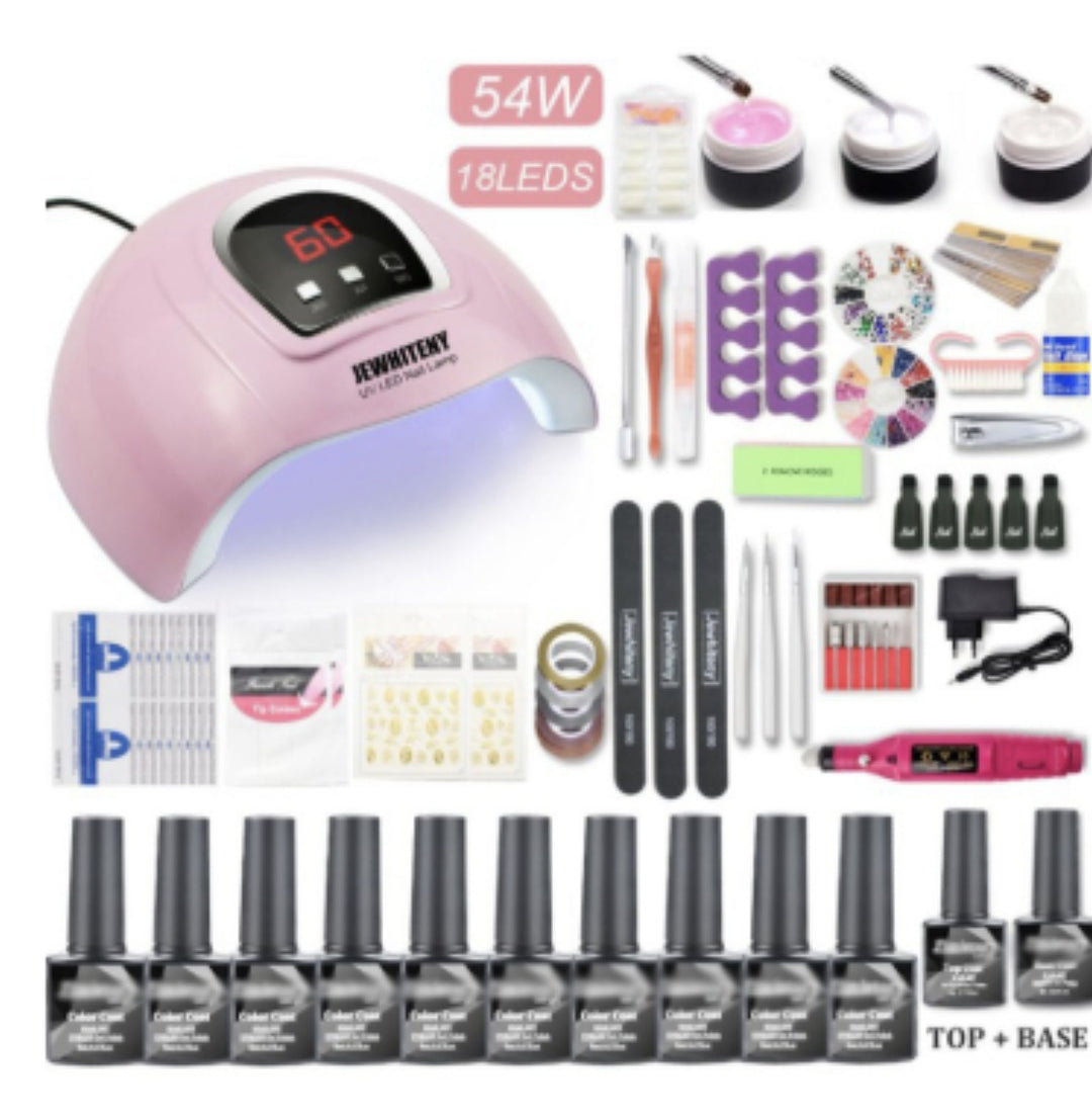 80W UV Nail Phototherapy Lamp Set