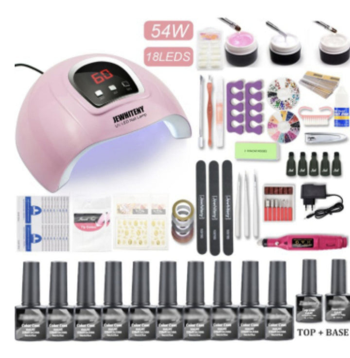 80W UV Nail Phototherapy Lamp Set