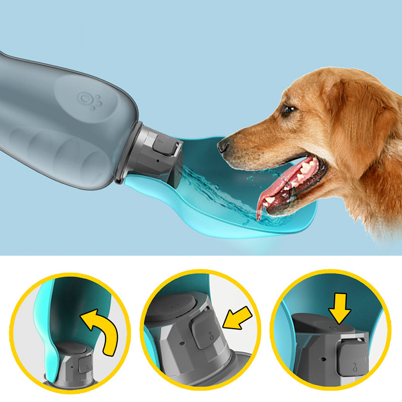 800ml Portable Dog Water Bottle &amp; Bowl