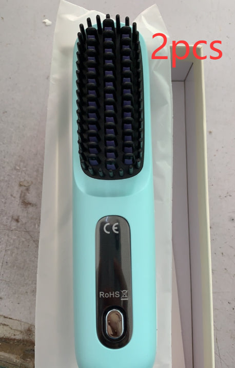 Wireless 2-in-1 Hair Straightener &amp; Curler Brush