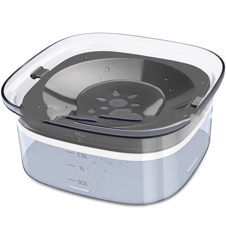 2L Spill-Proof Dog &amp; Cat Water Bowl