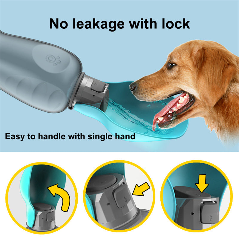 800ml Portable Dog Water Bottle &amp; Bowl