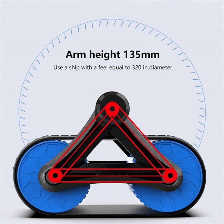 Double Wheel Ab Roller with Auto-Rebound
