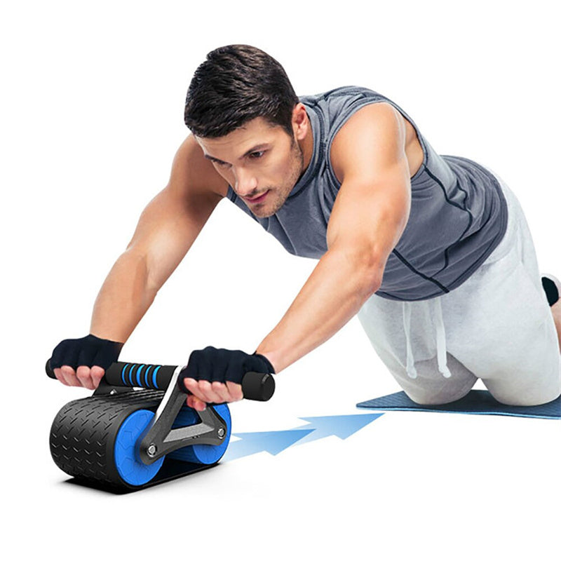 Double Wheel Ab Roller with Auto-Rebound