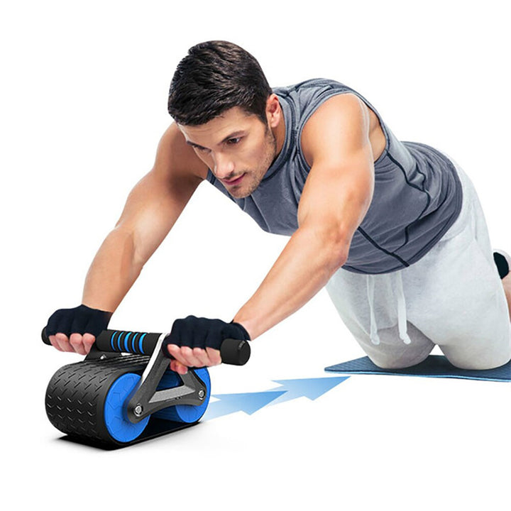Double Wheel Ab Roller with Auto-Rebound