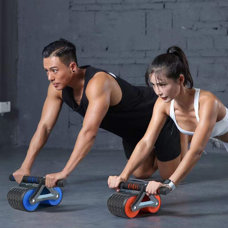 Double Wheel Ab Roller with Auto-Rebound