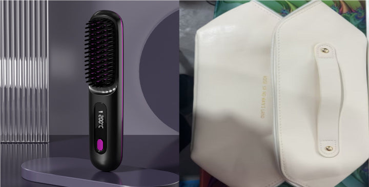 Wireless 2-in-1 Hair Straightener &amp; Curler Brush