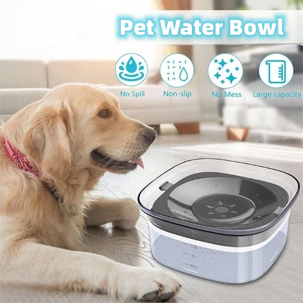 2L Spill-Proof Dog &amp; Cat Water Bowl