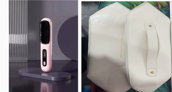 Wireless 2-in-1 Hair Straightener &amp; Curler Brush