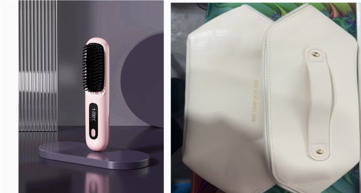 Wireless 2-in-1 Hair Straightener &amp; Curler Brush