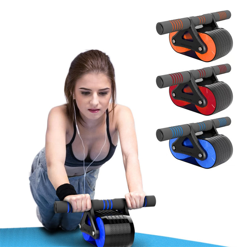 Double Wheel Ab Roller with Auto-Rebound