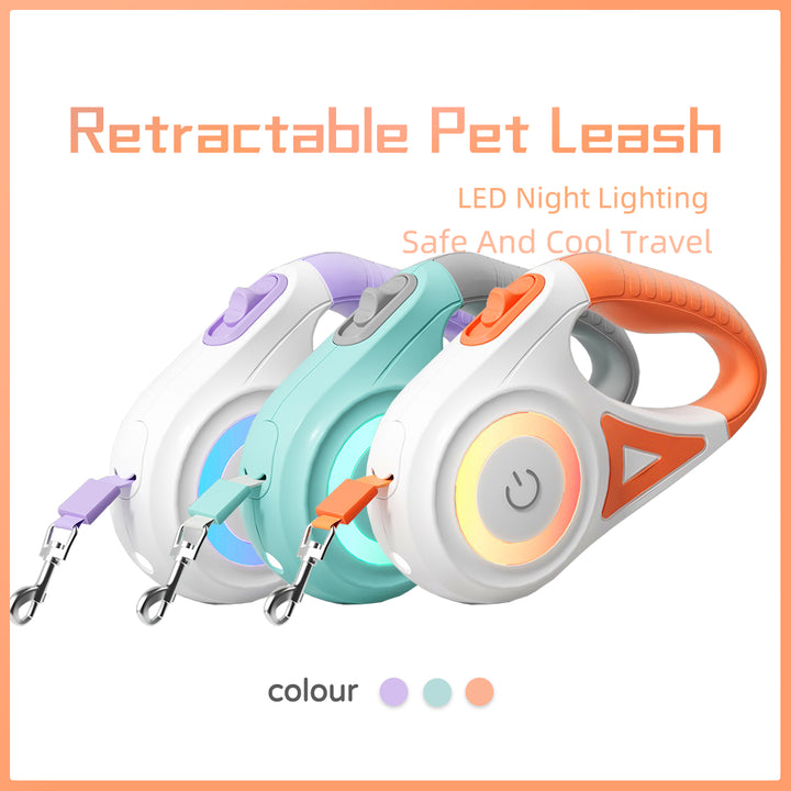 Retractable Dog Leash with LED Spotlight