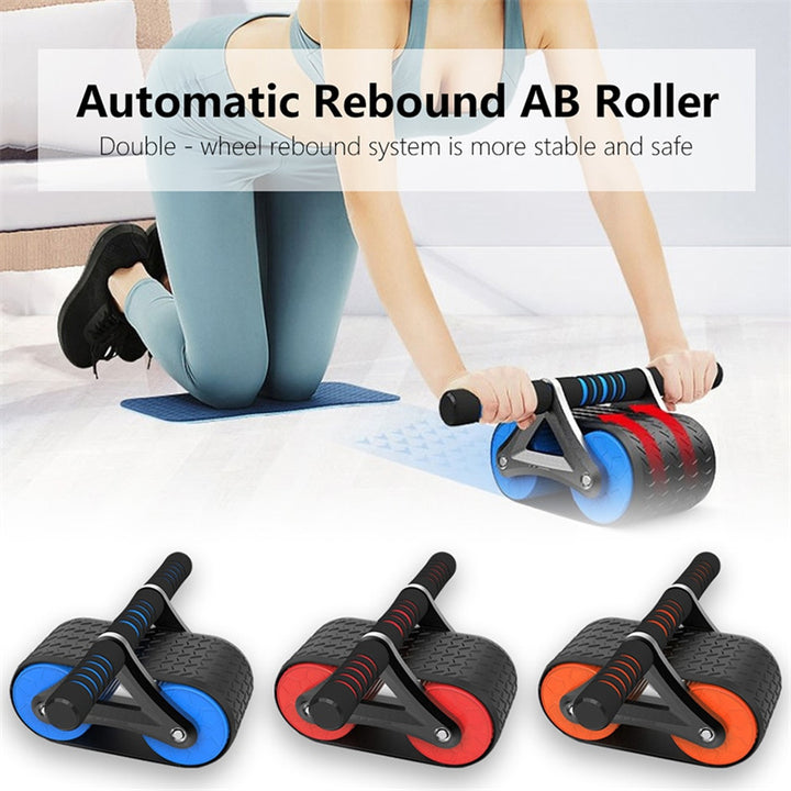 Double Wheel Ab Roller with Auto-Rebound