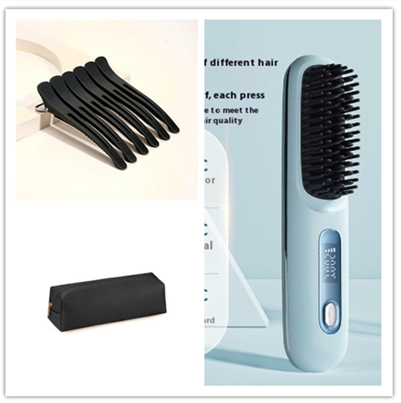 Wireless 2-in-1 Hair Straightener &amp; Curler Brush