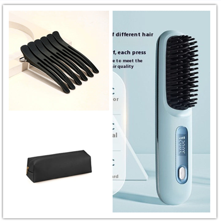 Wireless 2-in-1 Hair Straightener &amp; Curler Brush