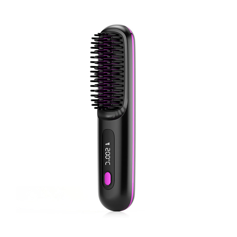 Wireless 2-in-1 Hair Straightener &amp; Curler Brush