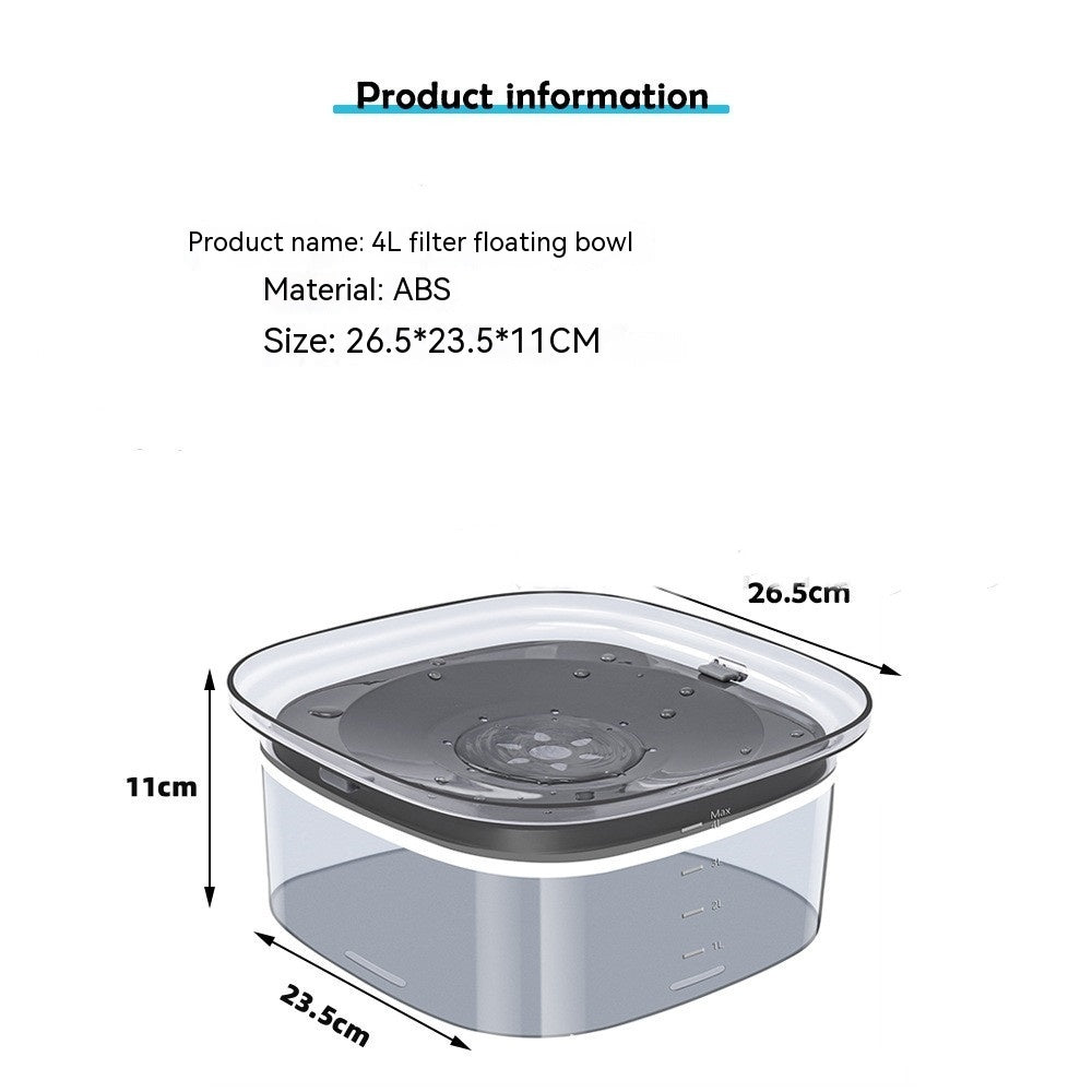 2L Spill-Proof Dog &amp; Cat Water Bowl