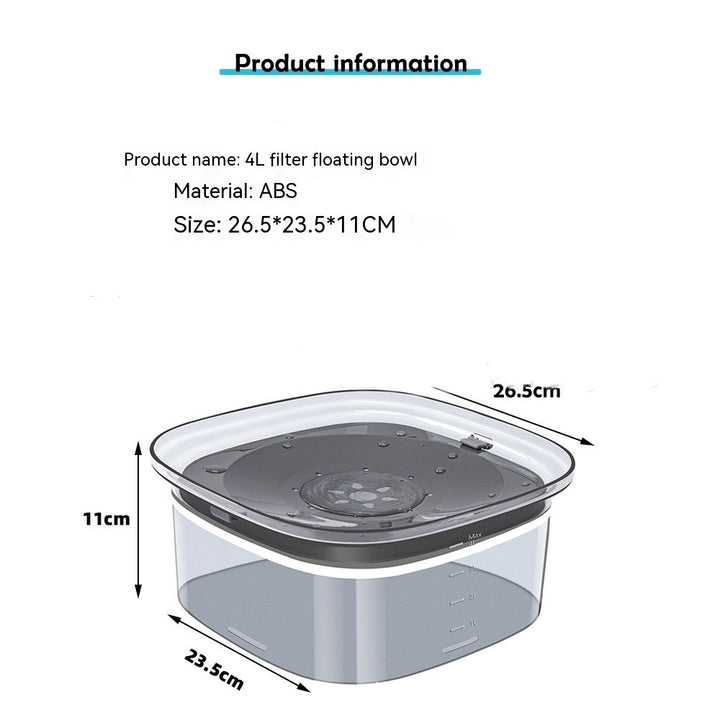2L Spill-Proof Dog &amp; Cat Water Bowl