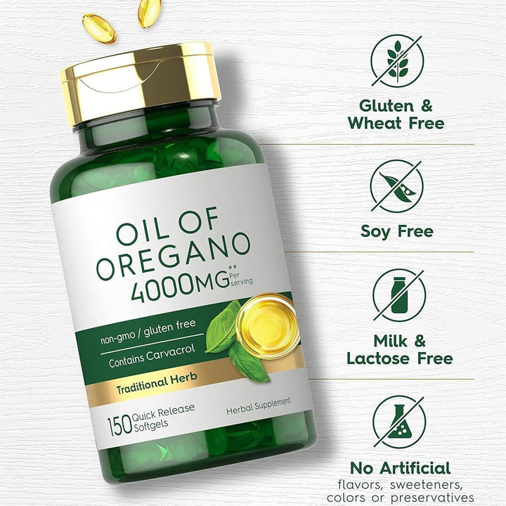 Oregano Oil Dietary Supplement Capsules