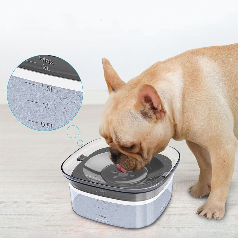 2L Spill-Proof Dog &amp; Cat Water Bowl
