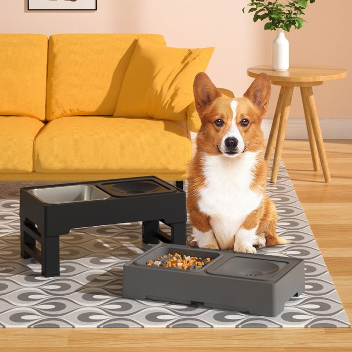 Elevated Double Bowl Stand for Dogs